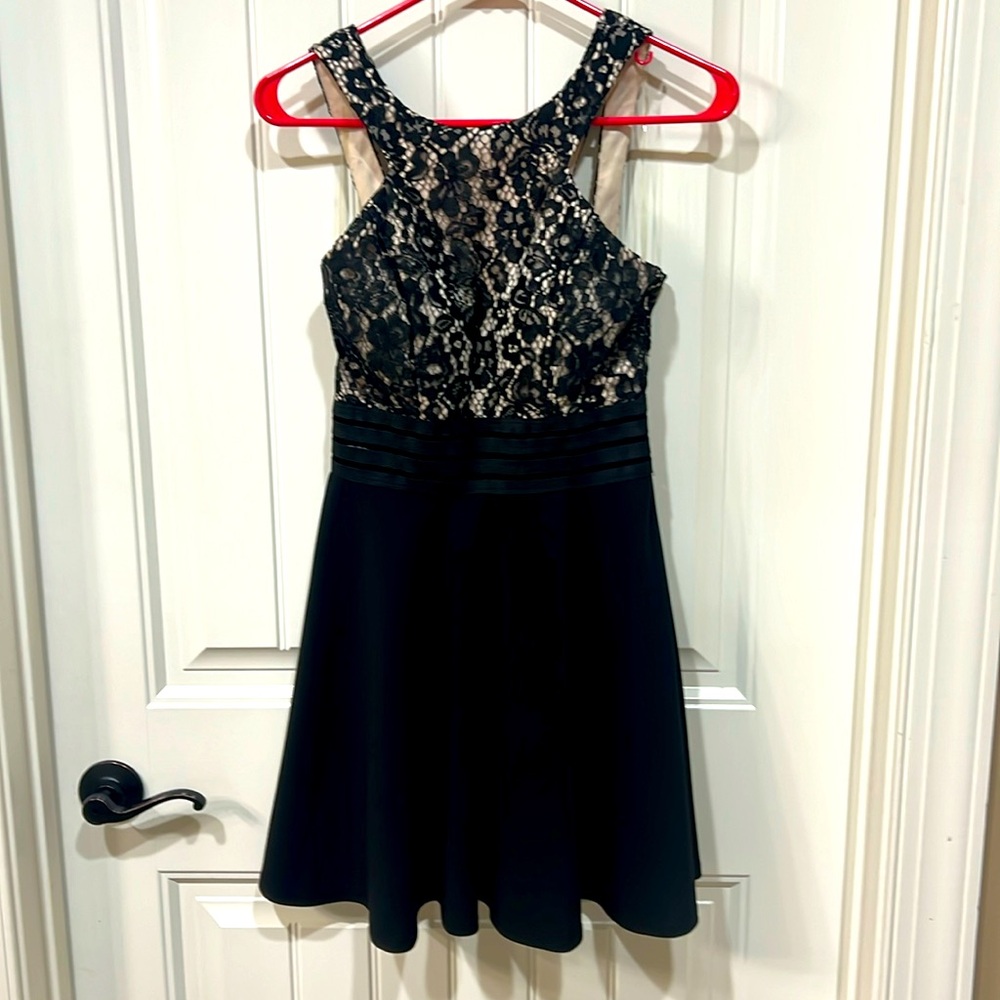 Homecoming Dress Black Lace Fit and Flare from Dillards
